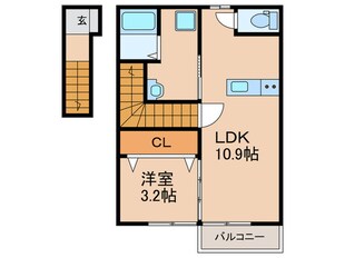 シャルム岡垣Ⅲの物件間取画像